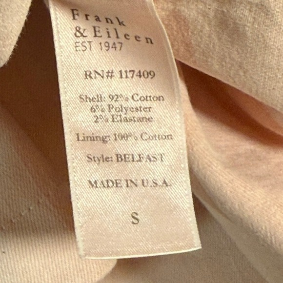 Frank & Eileen Belfast Pink Cotton Blend Double Breasted Blazer Jacket Womens S - Picture 8 of 12